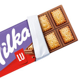 Milka LU – Chocolat au lait alpin avec biscuits LU croquants – 87g