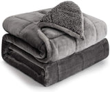 Couverture lestée Cottonblue 6,8 kg Couverture lestée Sherpa en flanelle à poils longs Queen Size pour adultes Couvertures lestées confortables pour apaiser et détendre Couettes lourdes 152,4 x 203,2 Naty Shop Gris 60 x 80 15 Lb Quilts & Quilts