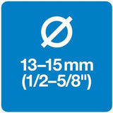 Fiskars Kit de tuyaux d'eau pour roue à eau avec 2 connecteurs de tuyau et connecteur de robinet, taille universelle, niveau de rigidité en torsion 4 (sur 5), 1,8 m, Ø1,3-1,5 cm (1/2-5/8"), noir/orange/bleu, 1057621