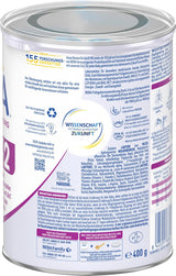 BEBA Préparation pour nourrissons prématurés Stage 2 – Nourrissons prématurés après sortie de l'hôpital, nourriture pour bébé, lait en poudre pour bébé, 1 paquet (1 x 400 g)