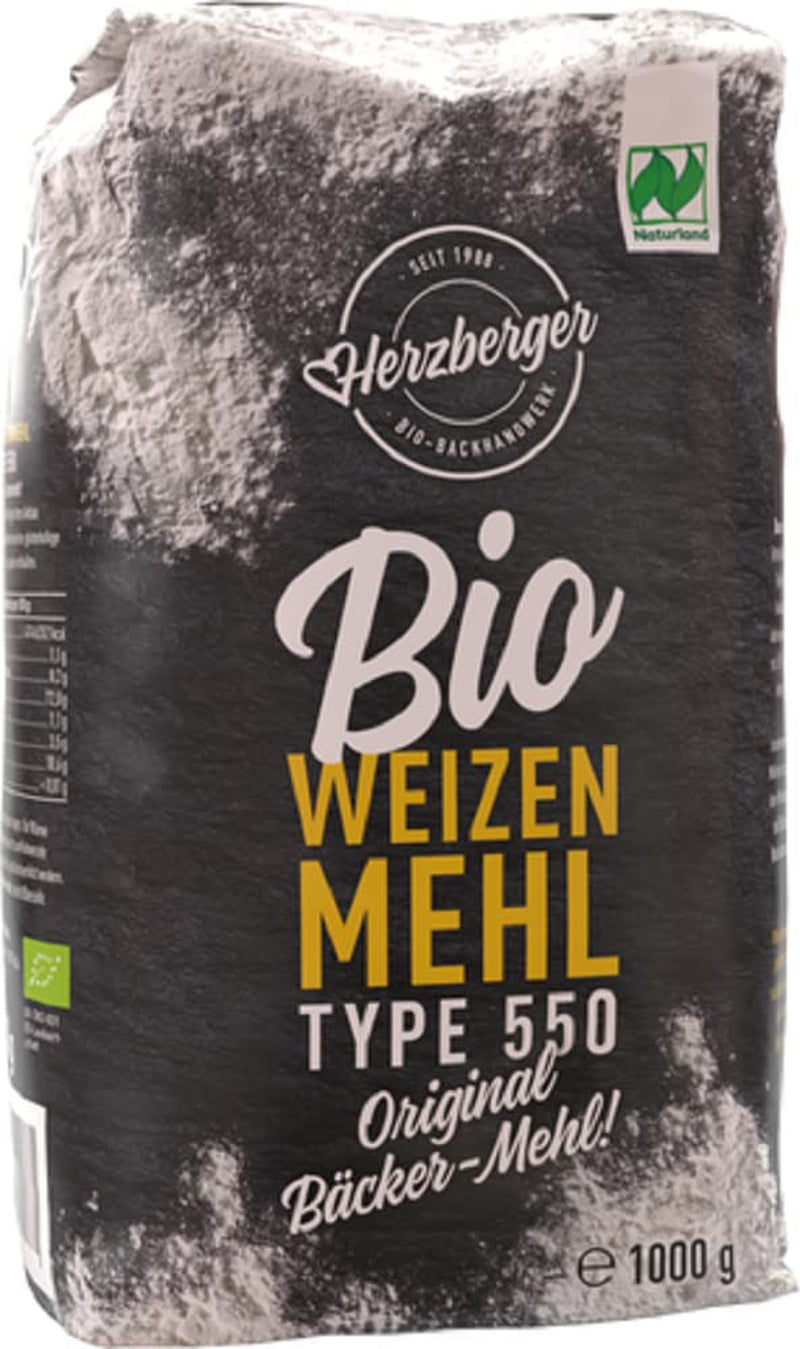Farine de blé Herzberger Bio Naturland Type 550, 1 kg