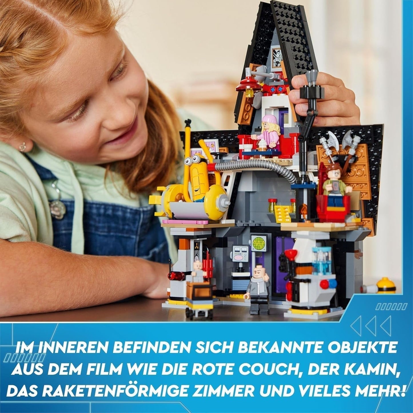 LEGO I - La villa familiale des 4 Grus et des Minions de Simply Incorrigible I - Ensemble de jeu du film Simply Incorrigible 4, jouet pour enfants, cadeau pour garçons et filles de 8 ans et plus 75583 Ensembles de construction Beuche den LEGO-Store