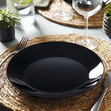 Arcopal Zelie service de table en verre noir, 12 pièces, 4 places, noir