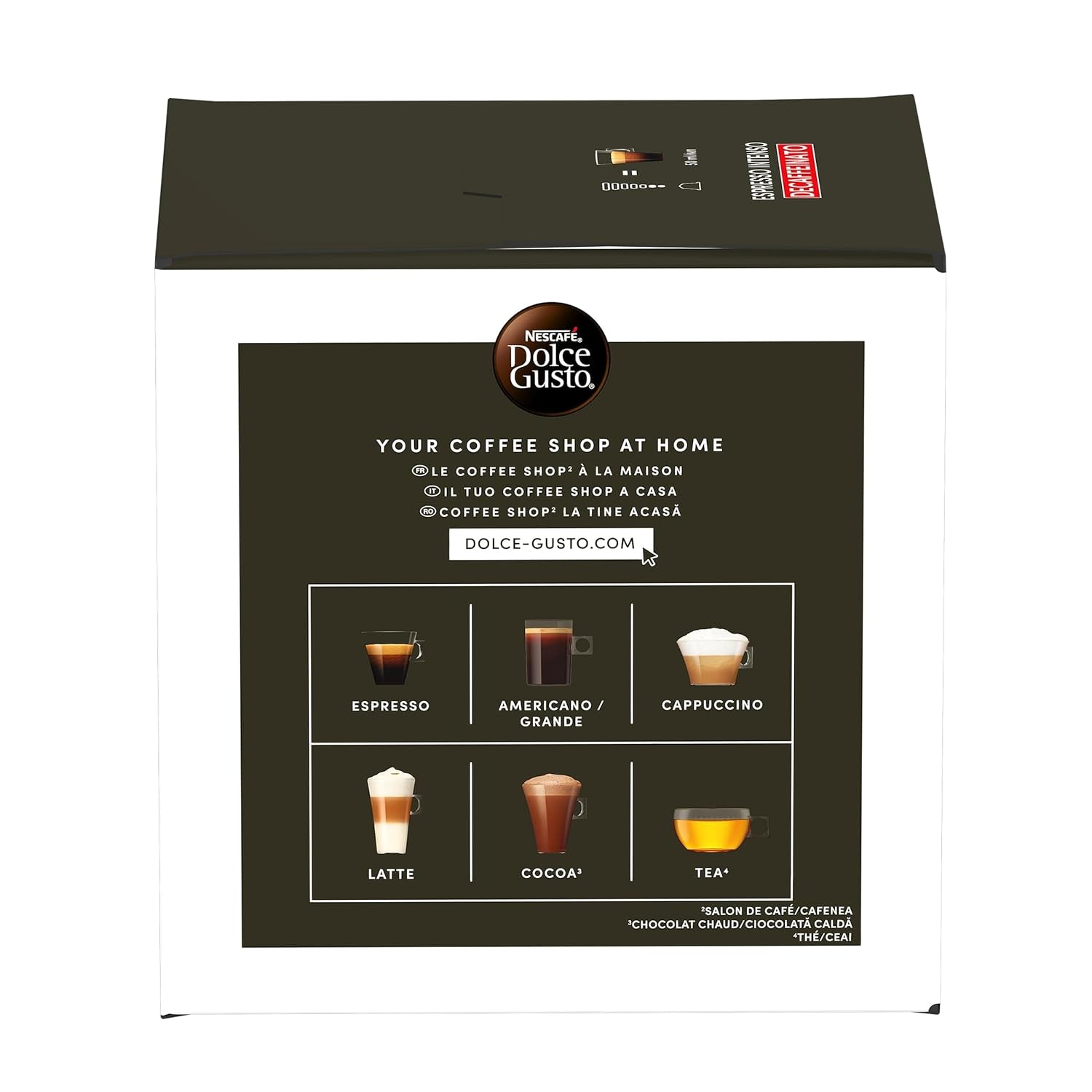 Nescafé Dolce Gusto Café Dolce Gusto Espresso Intenso Desc. | Nestlé Pack 3 Kisten Mit 18 Kapseln,Die Jewells 16 Einheit(3er Pack)