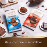 Chocolat Lindt | Tablette de chocolat noir sans sucre ajouté | 100g | Le meilleur chocolat noir avec 55% de cacao, sans sucre ajouté et sans gluten | Tablette de chocolat sans gluten