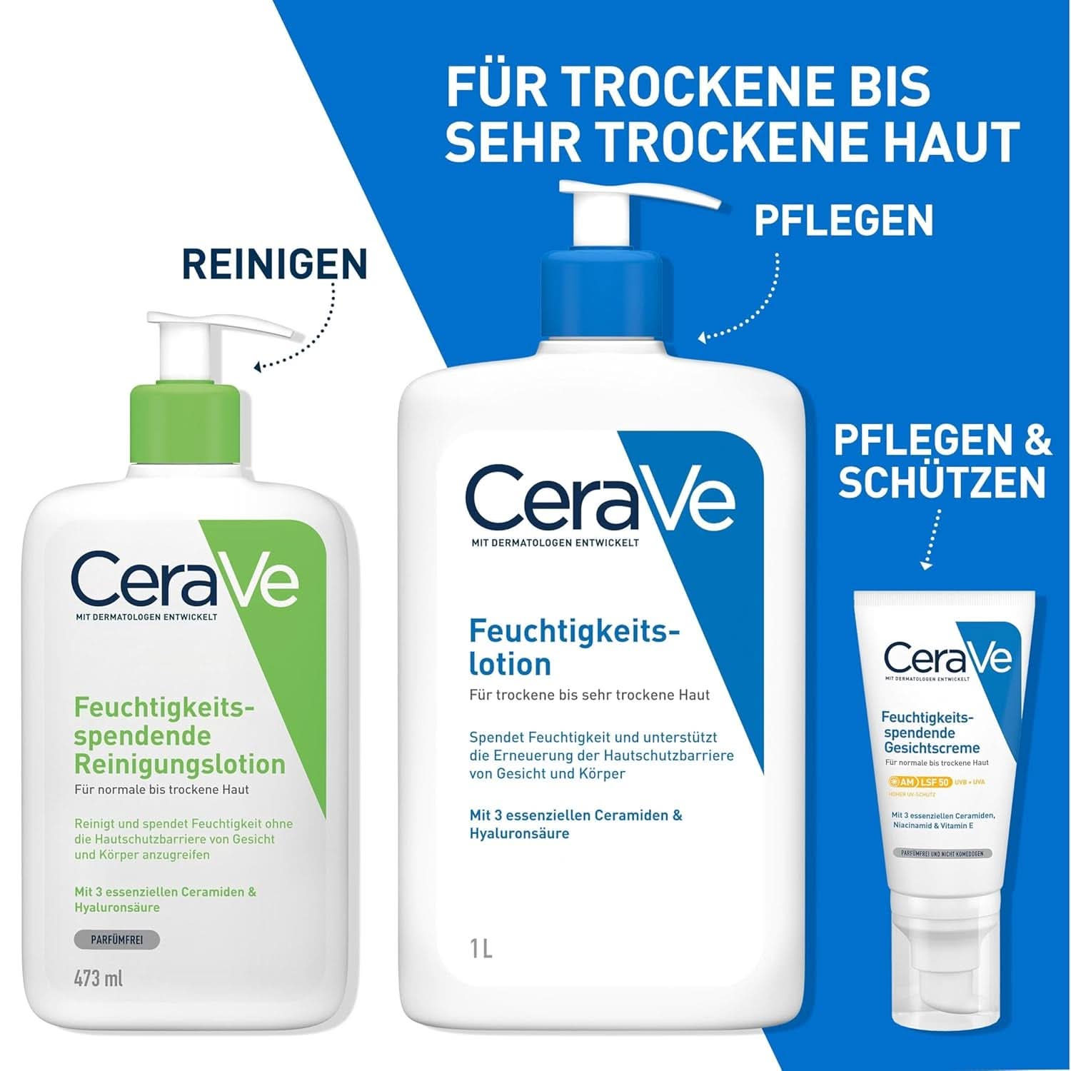 Cerave Lotion hydratante corps et visage, 1 litre Cosmétiques et Beauté Naty Shop