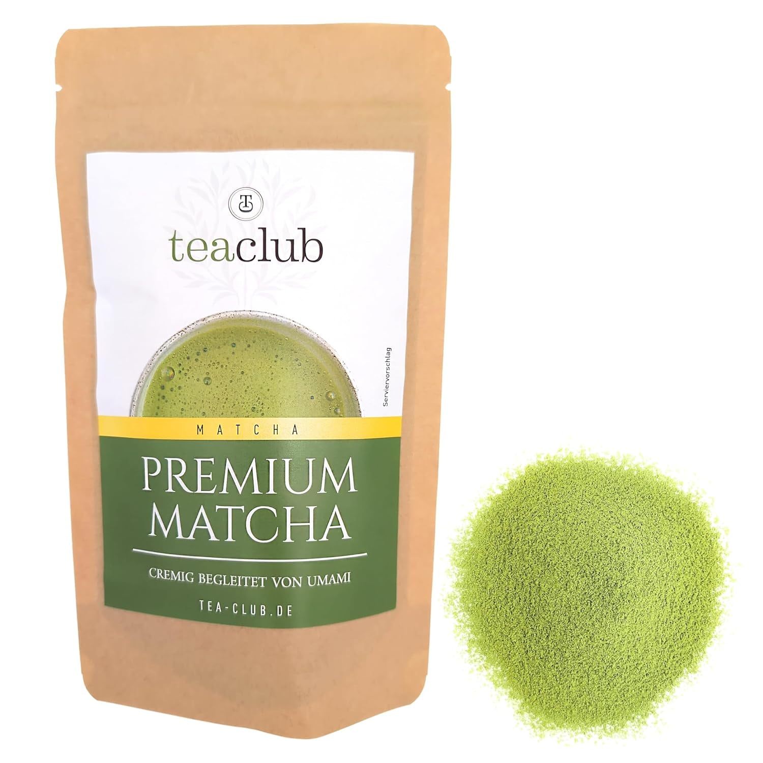 Thé Matcha Premium Japon 100 g – Testé en laboratoire – Poudre de Matcha de cérémonie pour la fabrication du Matcha Umami, poudre de thé vert 100 % naturelle, idéale pour le Matcha Latte, Teaclub