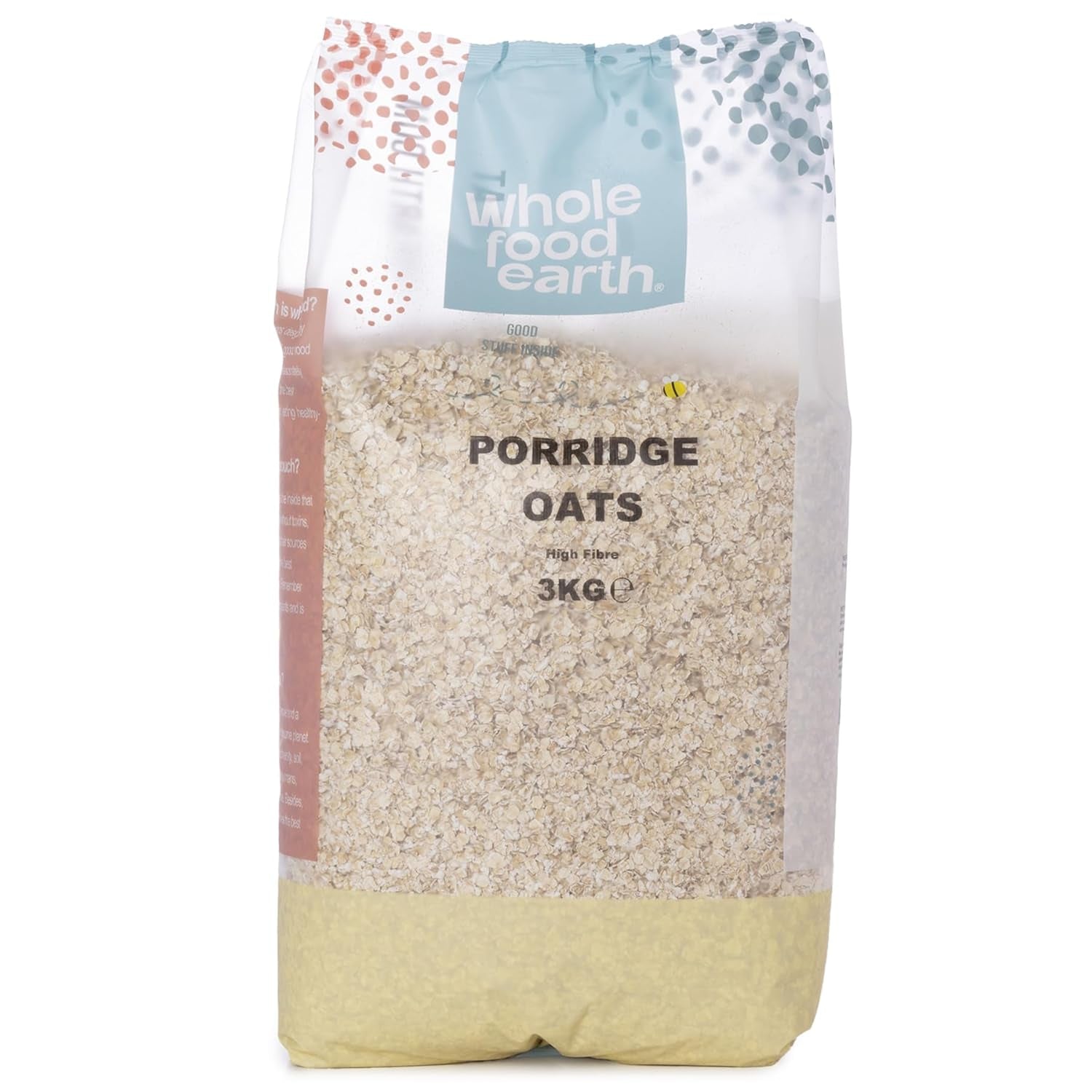 Wholefood Earth - Bouillie d'avoine biologique 3 kg | Sans OGM | Végétalien | Riche en fibres
