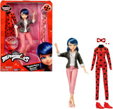 BANDAI - Miraculous Ladybug - Poupée Fashion Marinette et Ladybug - Poupée articulée de 26 cm avec 2 tenues - Poupée articulée Miraculous Toy - Jouet pour 4 ans et plus - P50355