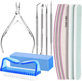 FANDAMEI Kit de Manucure, Buffer Für Gelnägel, Nagelfeile 100/180, Nagelfeilen Für Gelnägel, Nagelhautschieber, Buffer Für Gelnägel, Feilen Für Gelnägel, Nagelzange, Nagelfeilen Set, Maniküre & Pedicure Set