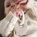 Nattou Anneau de dentition en silicone Ours en peluche Sans BPA Env. 13 cm, silicone, couleurs argile