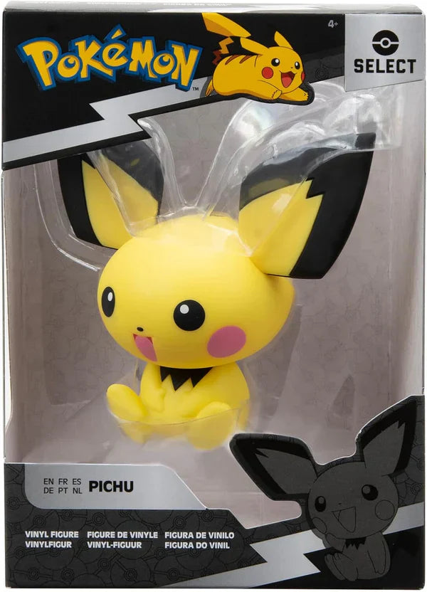 Figurine en Vinyle Pokémon Pichu 10 cm - Sous Licence Officielle Jazwares, Haute Qualité