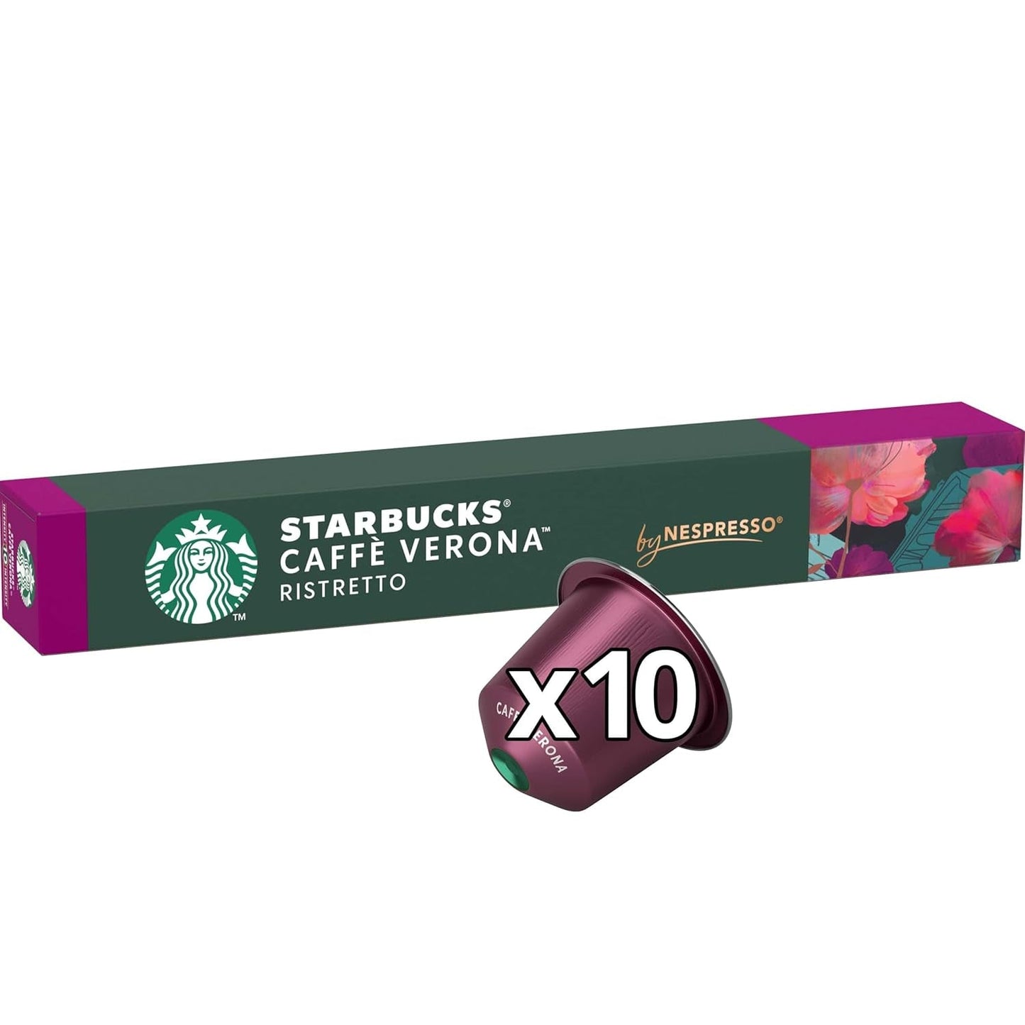 STARBUCKS Caffé Verona de Nespresso, torréfaction foncée, Kaffeekapseln 10 x 10 (100 Kapseln)