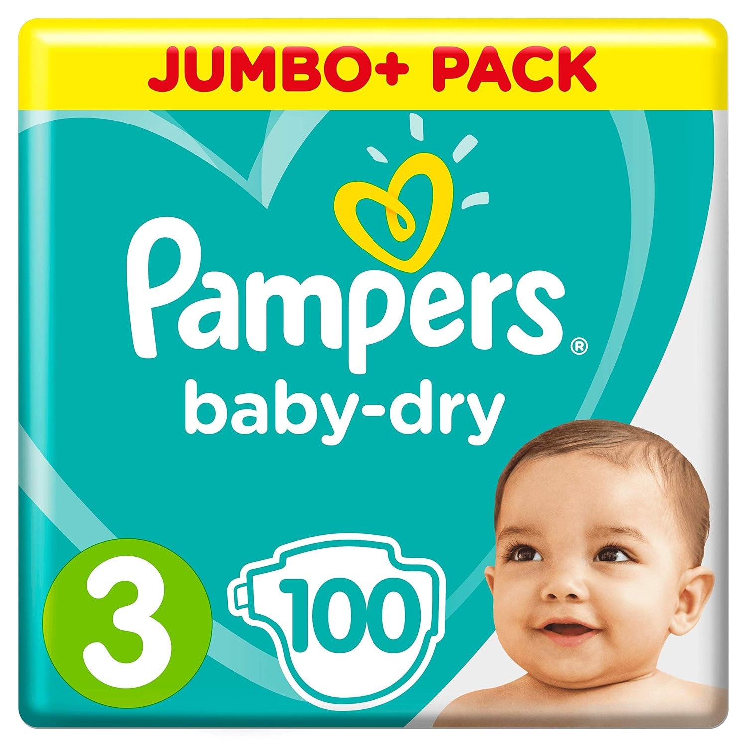 Couches Pampers (ancienne version), taille 3 (6-10 kg), 100 pièces,