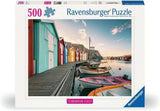 Ravensburger Puzzle 12000847, Lieux scandinaves - Hangars à bateaux à Smøgen, Suède - Puzzle de 500 pièces pour adultes et enfants à partir de 12 ans Puzzle Naty Shop Titre par défaut