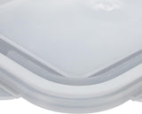 Relaxdays Lot de 6 boîtes de conservation en verre avec couvercle, 370 ml, boîtes de conservation alimentaire, couvercle en plastique, hermétique, bocal en verre, boîtes de conservation transparentes Naty Shop