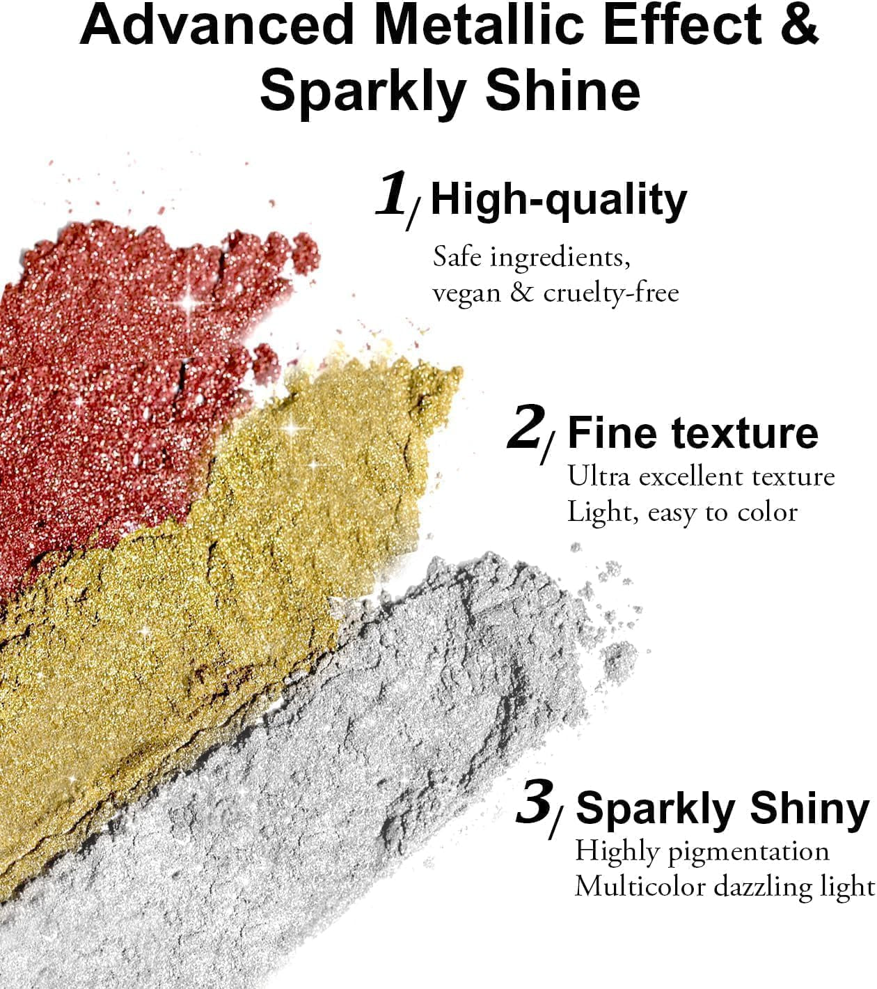BISHENGYF Rose Gold Chrome Nail PowderNouvelle mise à niveau Grosse Kapazitä Chrom PulverSuper-Spiegeleffekt Metall Mirror Chrome Powder – Neon Glassy Pearl Effect Glitter Nail Art Pulver pour DIY Salon