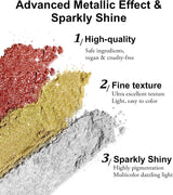 BISHENGYF Rose Gold Chrome Nail PowderNouvelle mise à niveau Grosse Kapazitä Chrom PulverSuper-Spiegeleffekt Metall Mirror Chrome Powder – Neon Glassy Pearl Effect Glitter Nail Art Pulver pour DIY Salon