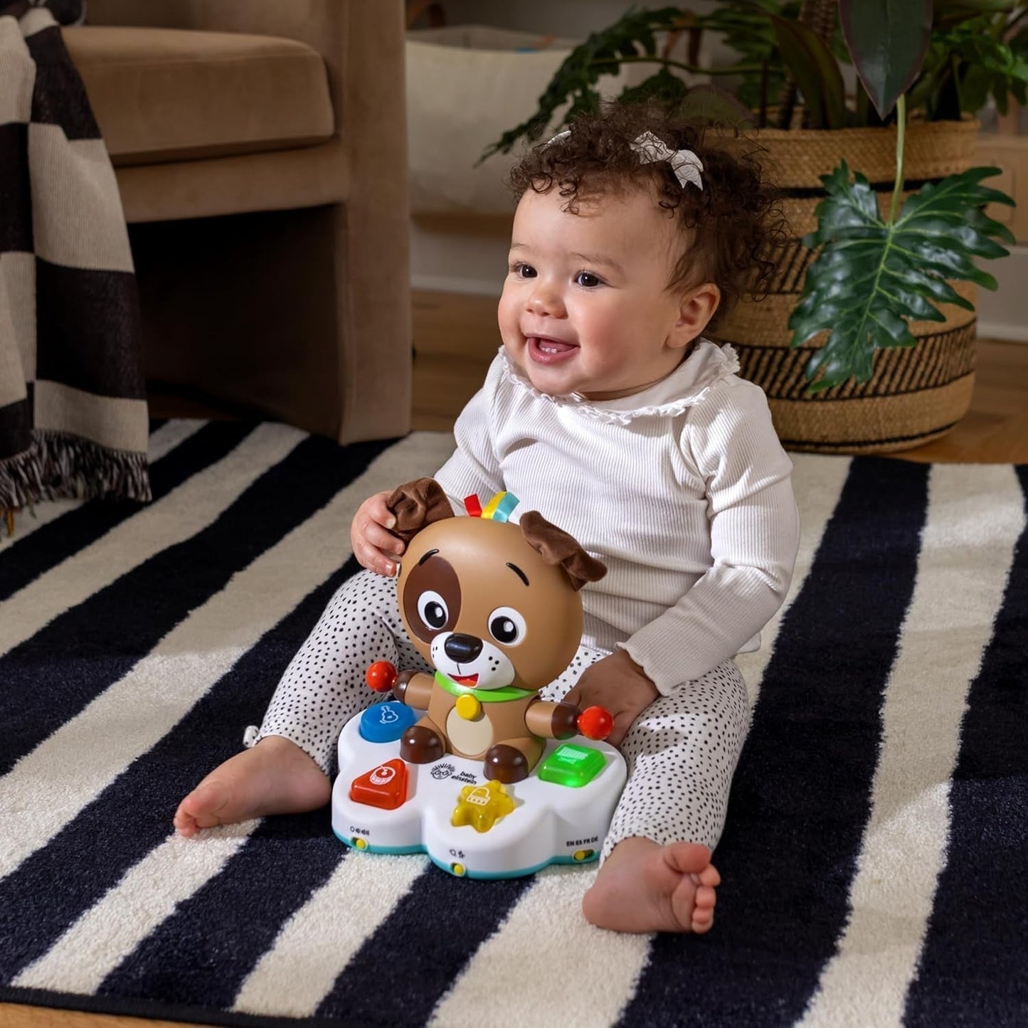 Baby Einstein, Drum & Learn Dean Jouet d'apprentissage musical - Jouet multisensoriel pour bébé, 2 modes de jeu, couleurs, formes et instruments, plus de 50 sons, à partir de 6 mois Jouets pour bébés Naty Shop