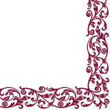 Shoptoria Rob Bordo serviettes rouge foncé avec motif ornemental - décorations de table / mariage - 50 X serviettes pliantes, 40 X 40 cm