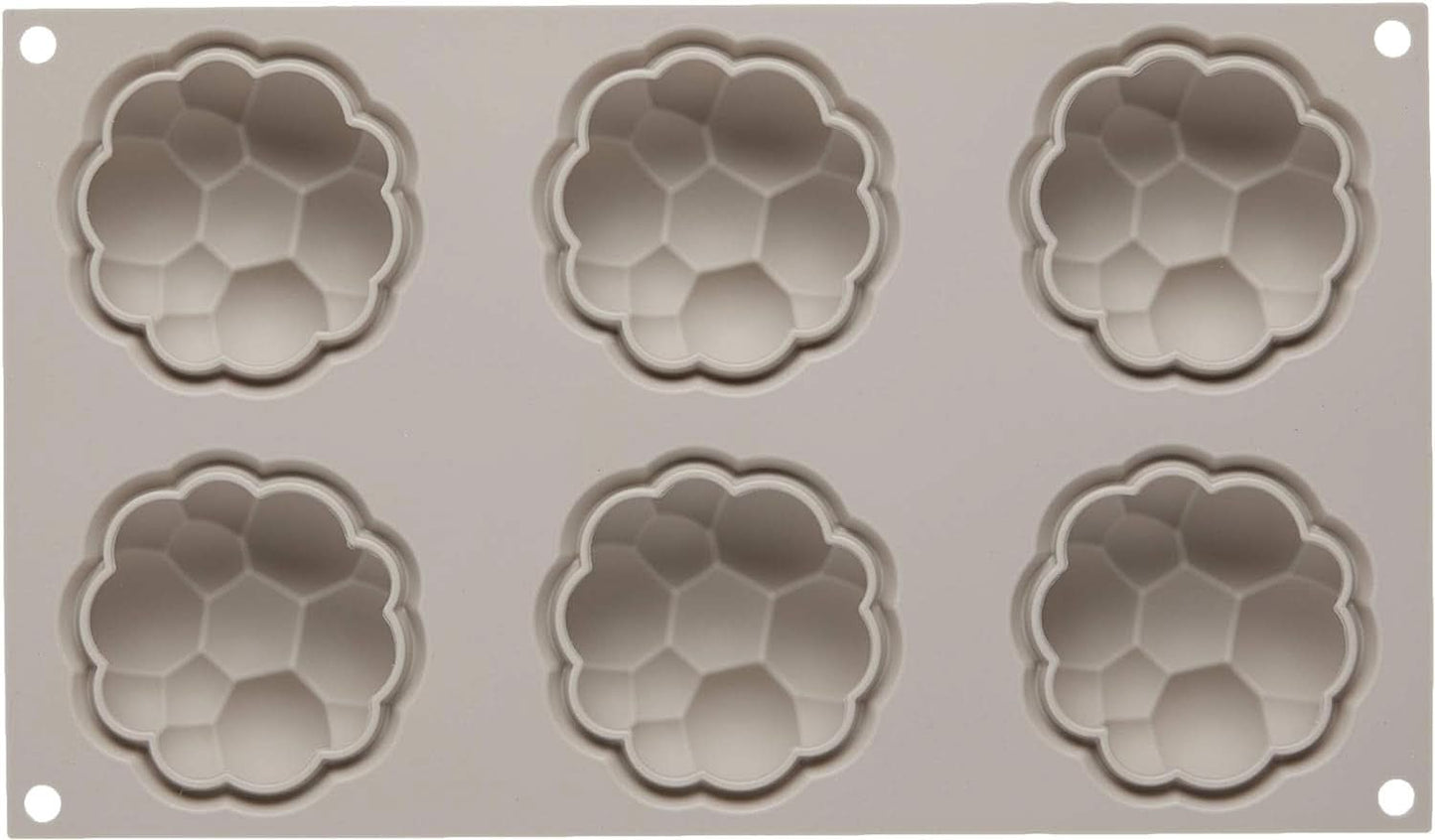 Silikomart, Moule pour gâteaux Tartufo en silicone, 8 Ports Simples, Ø 62 H 52 mm Cuisine Naty Shop Bollicine