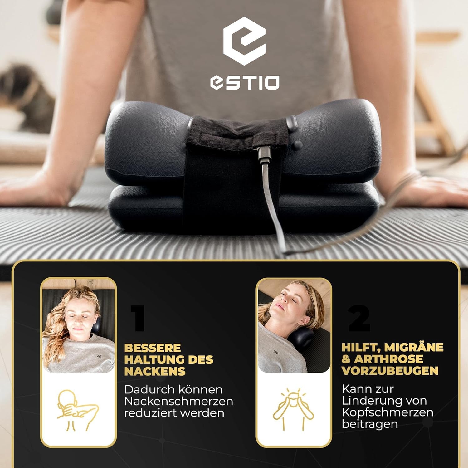 Civière de cou avec chaleur, Civière de cou pour douleurs cervicales, Civière de cou pour maux de tête, Cou nuageux pour étirement du cou, Orthopédie Oreillers orthopédiques cervicaux Naty Shop