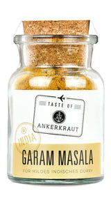 Ankerkraut Garam Masala, Gewürz für indisches Gericht, Leckeres Curry mit Fleisch würzen, Taste of India, 65 g dans un verre en liège