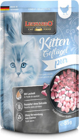 LEONARDO Fresh Pouches [16 x 85 g de nourriture humide pour chat, sans céréales] | Aliment humide complet en sachets individuels