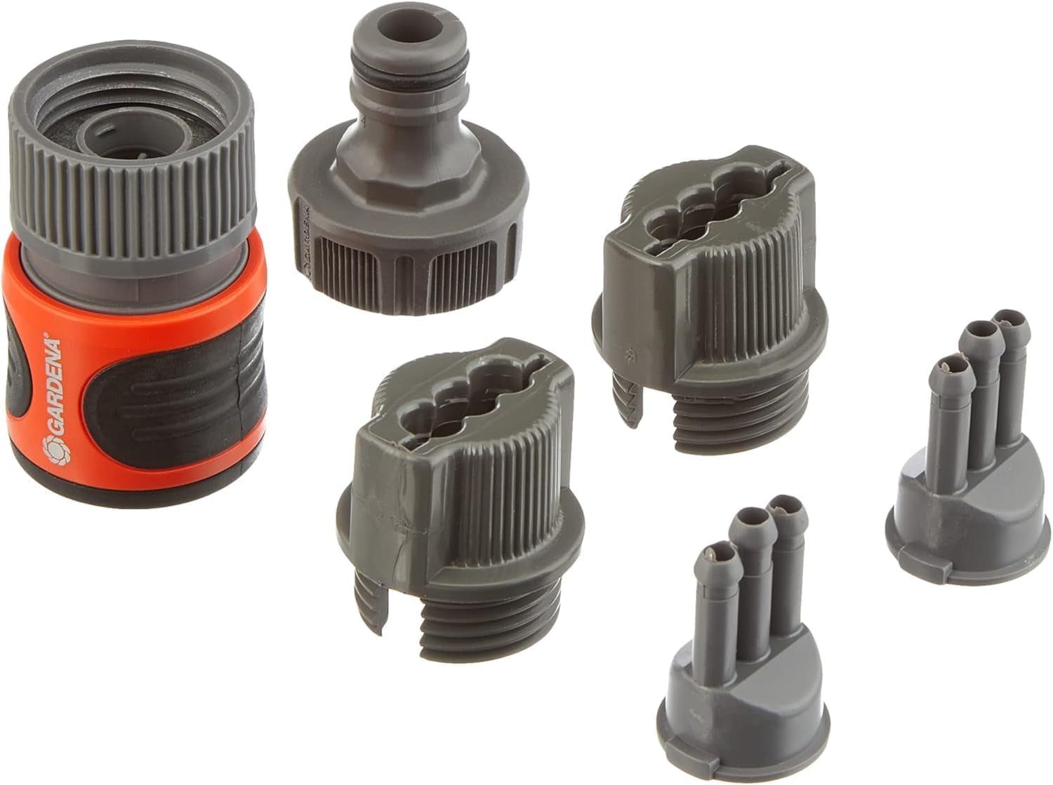 Kit de raccordement pour tuyau d'arrosage Gardena : raccords de connexion pour le début et la fin du tuyau d'arrosage, accessoires pour articles (995, 996, 997, 1998, 1999), pièces d'origine du système Gardena (5316-20)