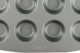 CSB111 Antihaftbeschichtete Mini-Muffinform Mit 24 Löchern Aus Karbonstahl, Edelstahl, Argent, 39,4 X 24,6 X 2,1 cm Moules et plaques pour pâtisserie Naty Shop