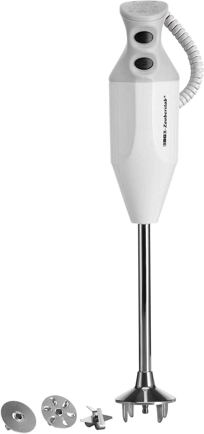 ESGE Zauberstab P 200 Profi, Stabmixer Weiß Inkl. Zubehör, Bis Zu 17 000 U/Min, 90860, Weiß/Grau Cuisine Naty Shop