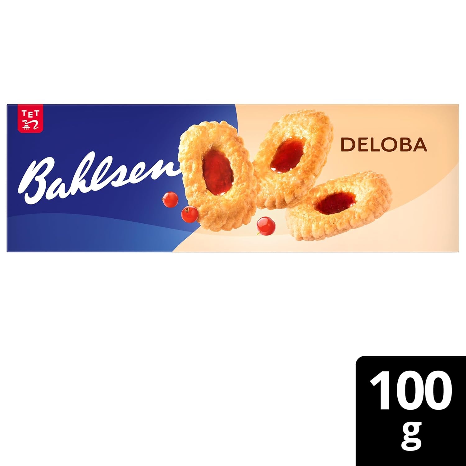 Bahlsen Deloba - 1 Pack - Pâte feuilletée cassis et cerise (1 x 100g)