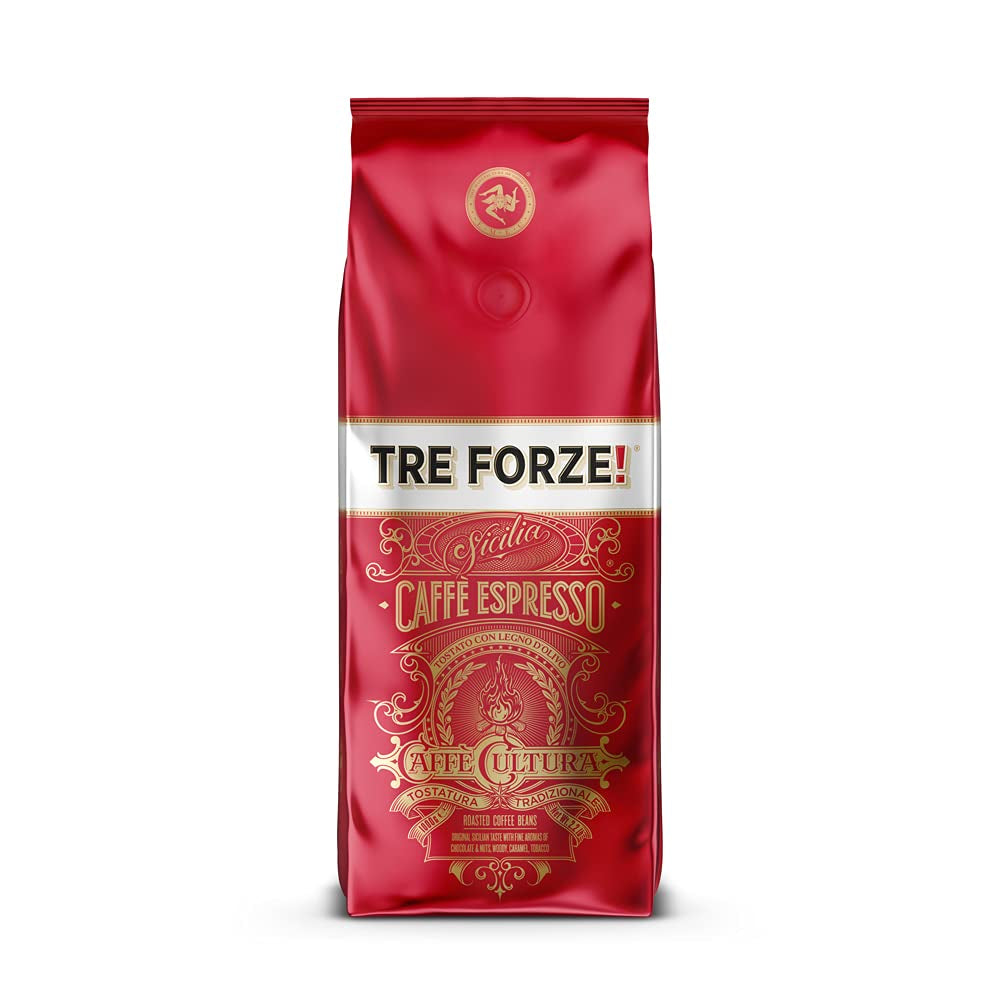 Espresso Caffè - 1 kg de grains d'espresso Röstung traditionnel avec feu d'olivier à la main - Machines à café premium pour automates et machines à café