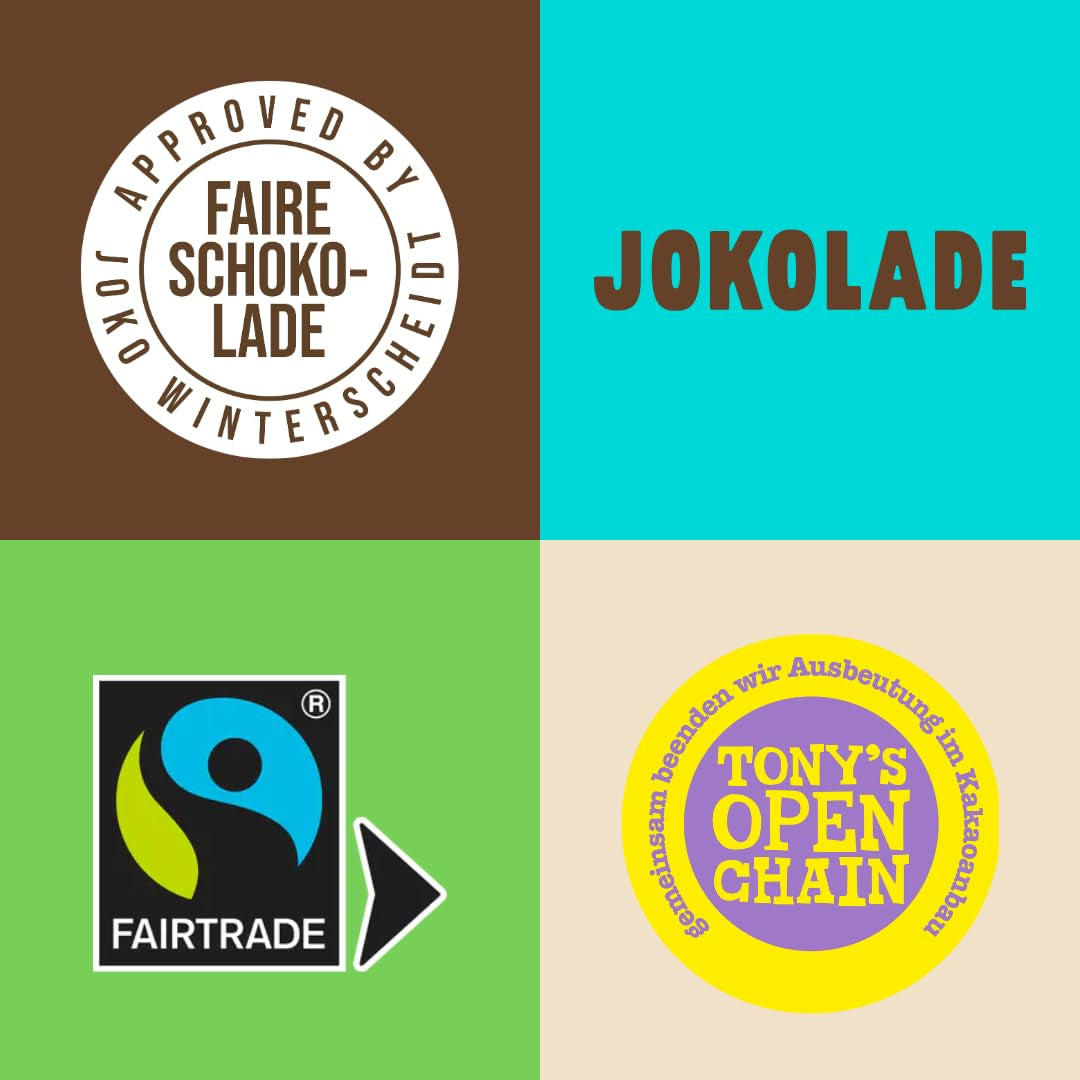 JOKOLADE PRALIN Boîte 80g | Garniture généreuse à la crème de nougat aux noisettes et chips | Chocolat équitable de Joko Winterscheidt
