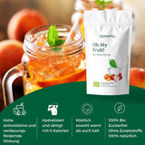 Thé aux fruits Oh My Fruit BIO 100 g (50 tasses) | Thé aux fruits en vrac avec pommes, hibiscus, framboises, oranges et feuilles de stévia REPLANTEA