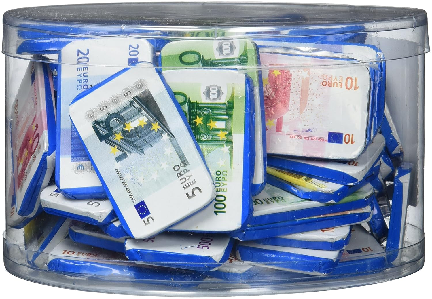Theobroma Goldgeld Schokoladen Euros, Lose Münzen in Der Dose, 1Er Pack (1 X 1 Kg) Naty Shop Billets de banque