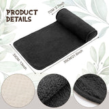 Oreiller de nuque pour chaise longue, oreiller réglable en peluche, rouleau de cou, polaire antidérapante, coussin de soutien de tête pour voyage, maison, chaise longue, canapé, fauteuil (noir)