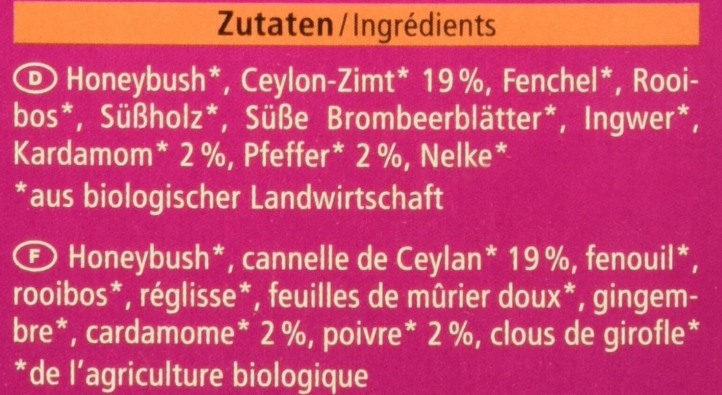 Thé biologique Sweet Chai, 20 sachets de thé, 40 g (paquet de 3)