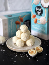 Pralinés noix de coco et amandes sans sucre, feel FIT, sans sucre ajouté, 17% de protéines, 63 g