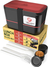 Umami Boîte à lunch pour adultes, 4 couverts et compartiments Boîte à bento empilable étanche, Boîte à lunch adulte, Récipient à salade à emporter, Boîte à lunch pique-nique/bureau, Gris anthracite, 1500 ml Naty Shop Boîtes de conservation des aliments Bois de rose noir L - 1500 ml Empilables les unes dans les autres