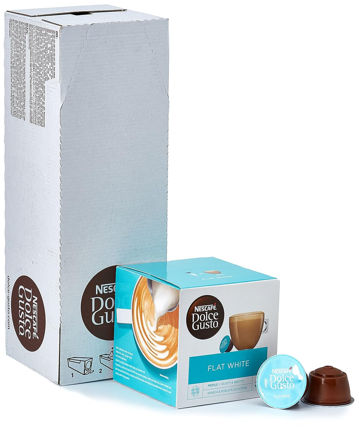 Flat White, 48 cafés, Arabica et Robusta Bohnen & Latte Macchiato Caramel, 48 cafés