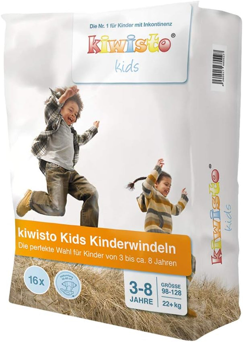 Couches pour enfants de 3 à 8 ans - 22+ kg - tour de hanches 55-66 cm - 16 couches