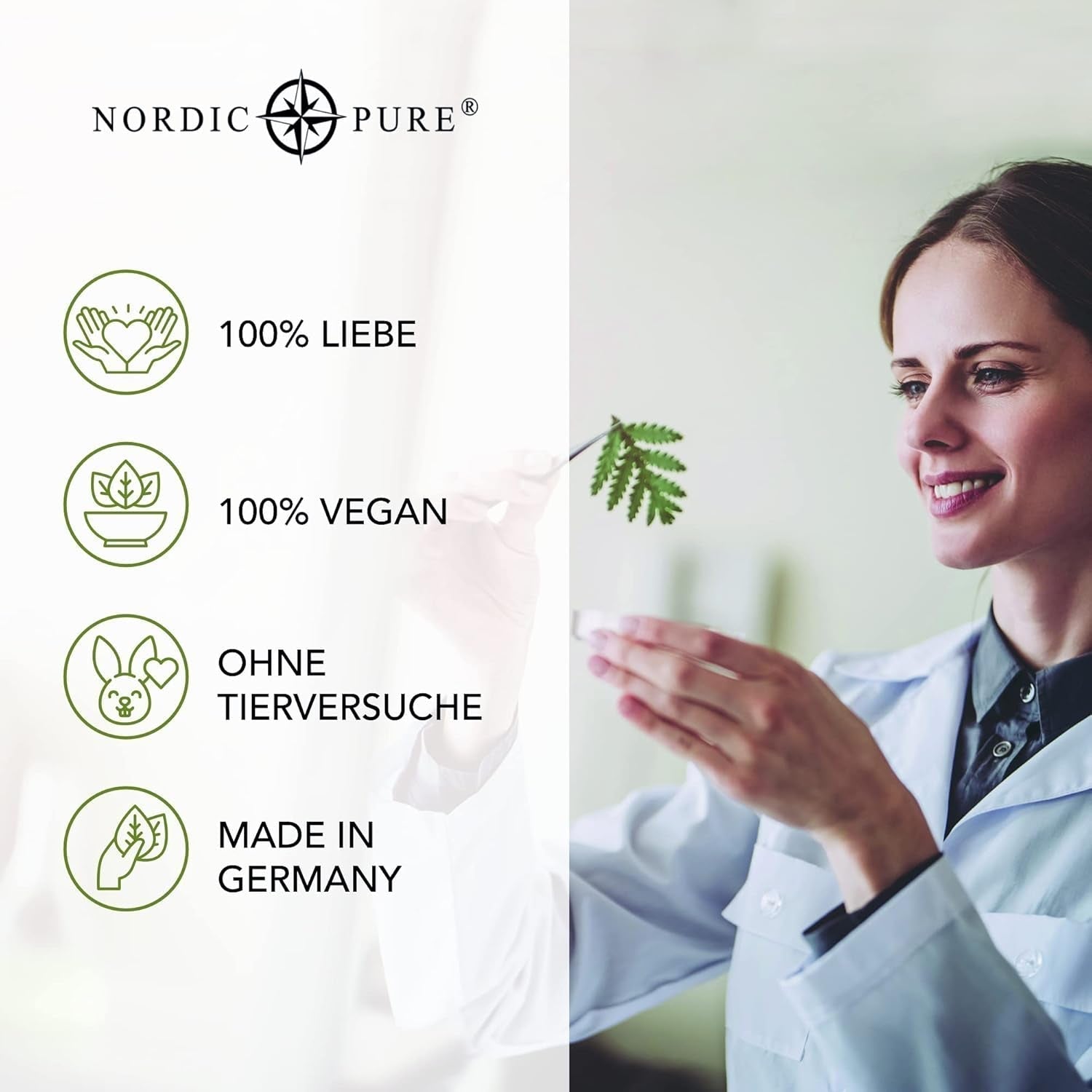 Traitement capillaire à l'extrait de basilic de Nordic Pure | Pour le soin des cheveux fins, secs et fragiles | Peut prévenir la chute des cheveux 100 ml Naty Shop soins capillaires
