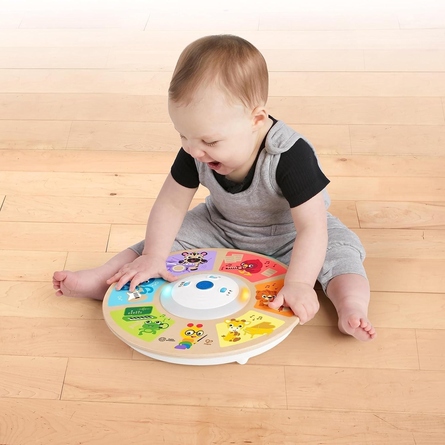Baby Einstein, Hape, Cal's Smart Sounds Symphony Magic Touch Jouet d'activité électronique en bois en 3 langues (anglais, français et espagnol), 3 modes, à partir de 6 mois Jouets pour bébés Naty Shop