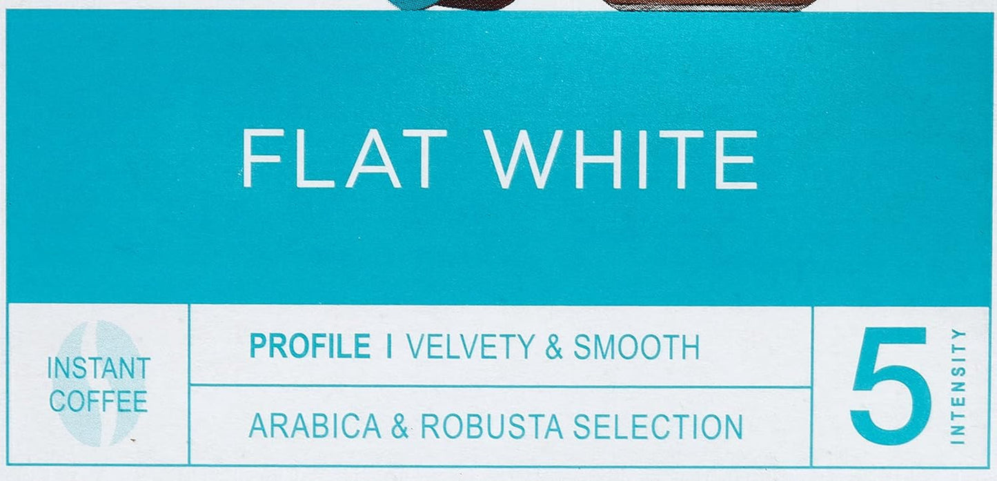 NESCAFÉ Dolce Gusto Flat White, 48 capsules de café, Arabica et Robusta Bohnen, Cremig-Milchiger Genuss, Kaffeekreation, Coffee-Shop Trend, Aromaversiegelte, 9er Pack (3x16 Kapseln)