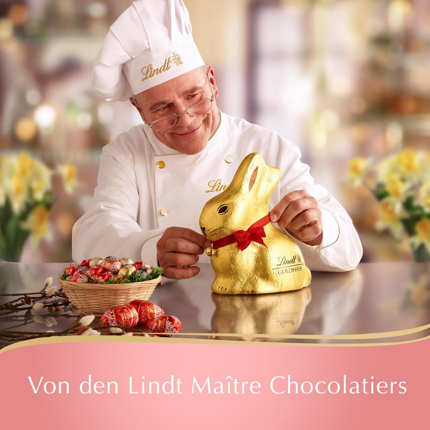 Lindt Petits amis de Pâques au chocolat | 2x100g | 10 amis de Pâques Lindt amusants | Crème Double Lait Fine au Chocolat Au Lait Alpin | Oeufs de Pâques pour les enfants | Cadeau de chocolat