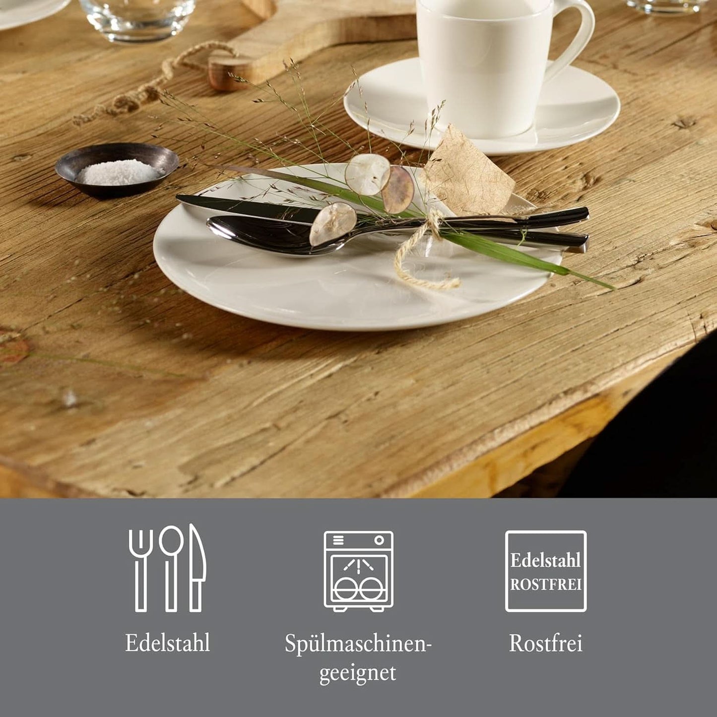Vivo de Villeroy & Boch - Ménagère Voice Basic 30 pièces pour 6 personnes Naty Shop