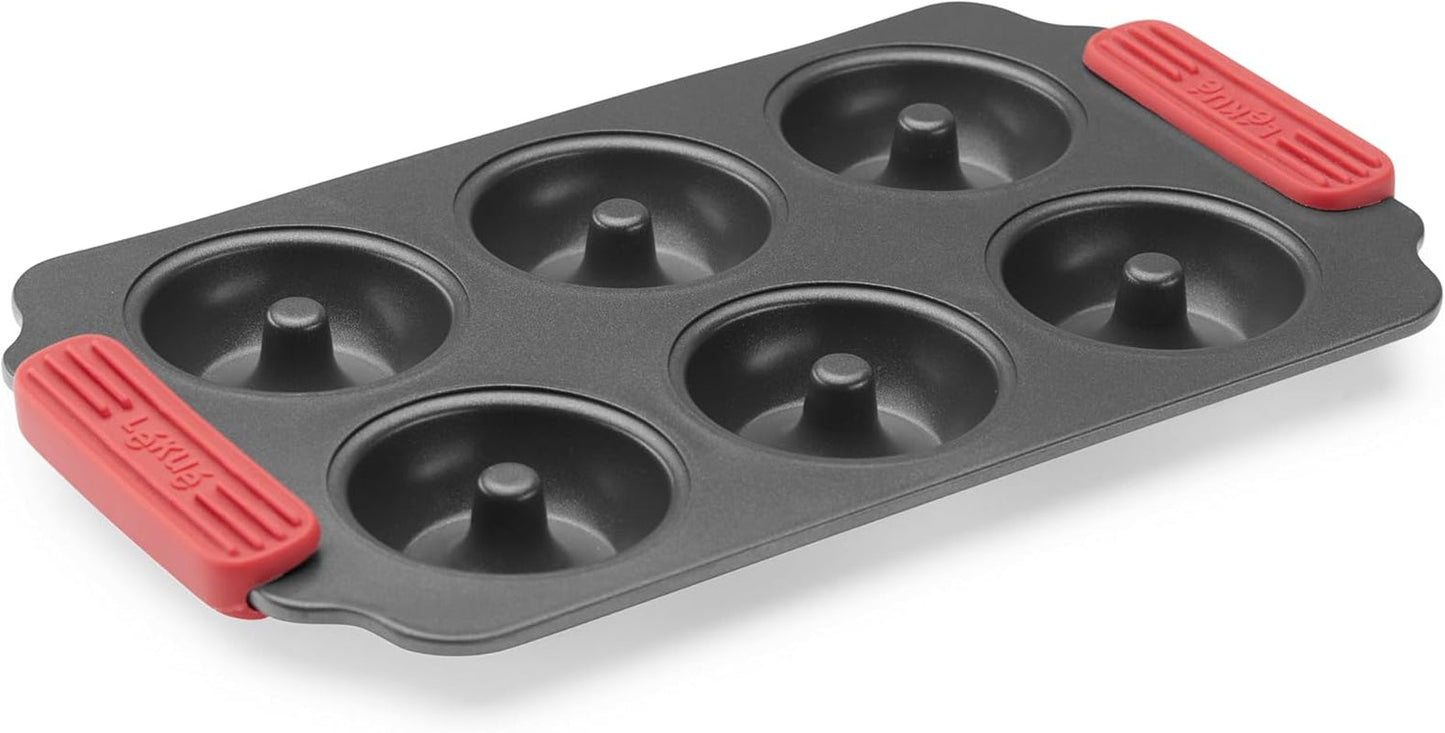 Lékué Muffin-Backform, Antihaftbeschichte, Metall, 6 Mulden Moules et plaques à pâtisserie Naty Shop Donuts