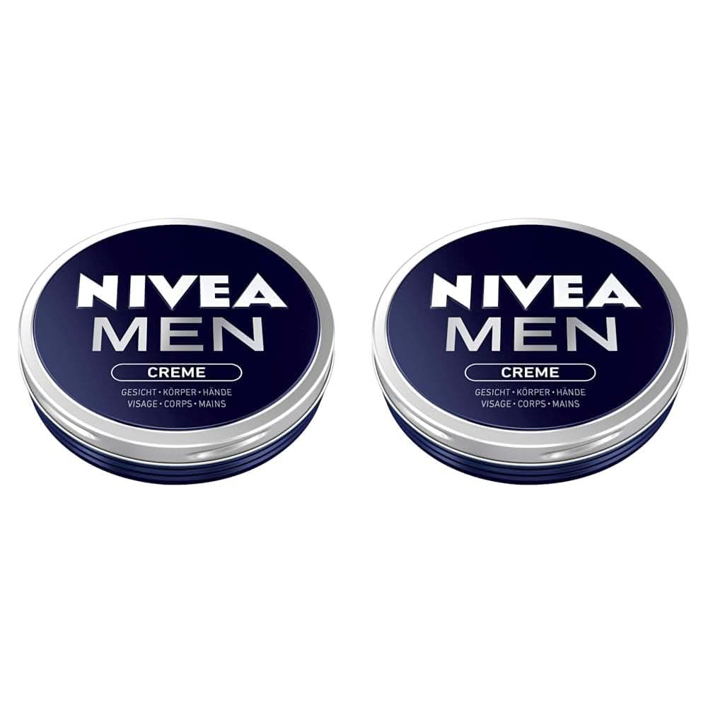 NIVEA MEN Creme, crème nourrissante pour la peau à la vitamine E, 150 ml Naty Shop 2 x 75 ml 75 ml