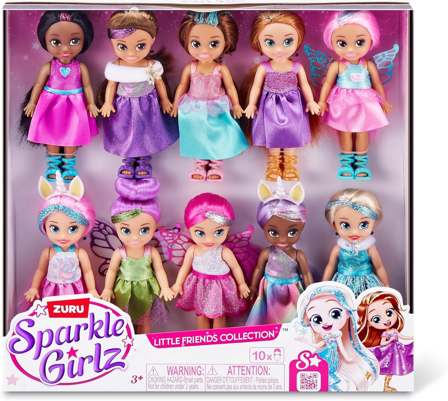 -Poupées-4,7"-Collection Fantasy Little Friend Ensemble de 10